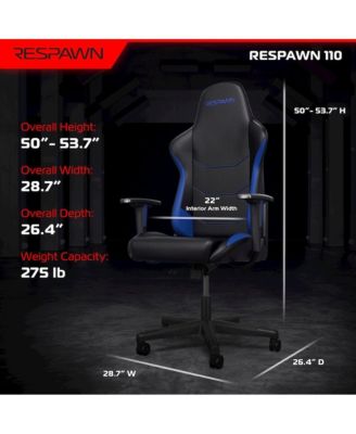 Racing Style High Back PC Computer Desk Office Chair - Blue