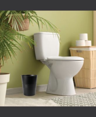 5 Liter Waste Basket Can for Garbage, Round Open Top Trash Can for Bathroom Bedroom, Kitchen, Stainless Steel, Fingerprint Resistant