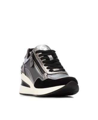 Women's Side Zipper Wedge Sneakers By XTI