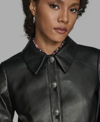 Women's Crop Button Front Jacket