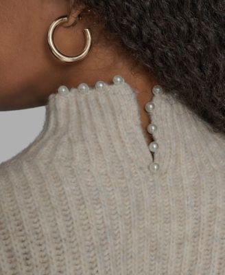 Women's Long Sleeve Mock Neck Sweater