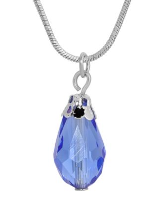 Silver Tone Teardrop Bead Necklace