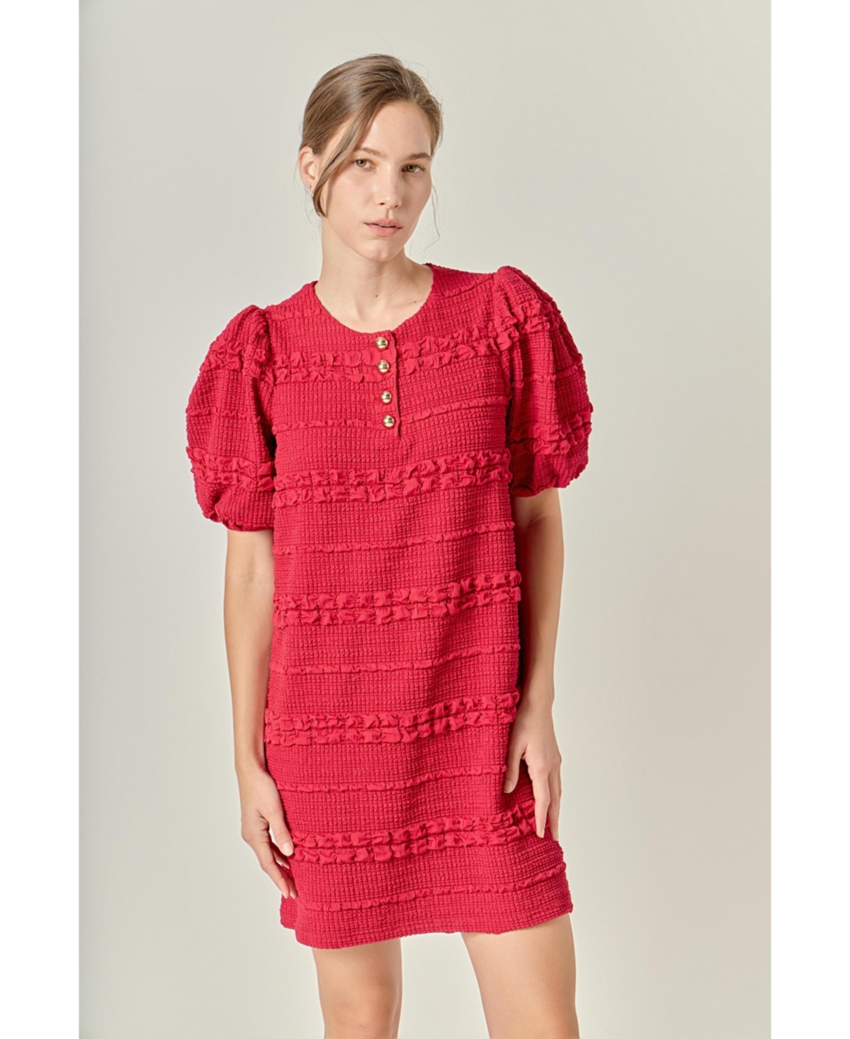 English Factory Women's Smocked Mini Dress