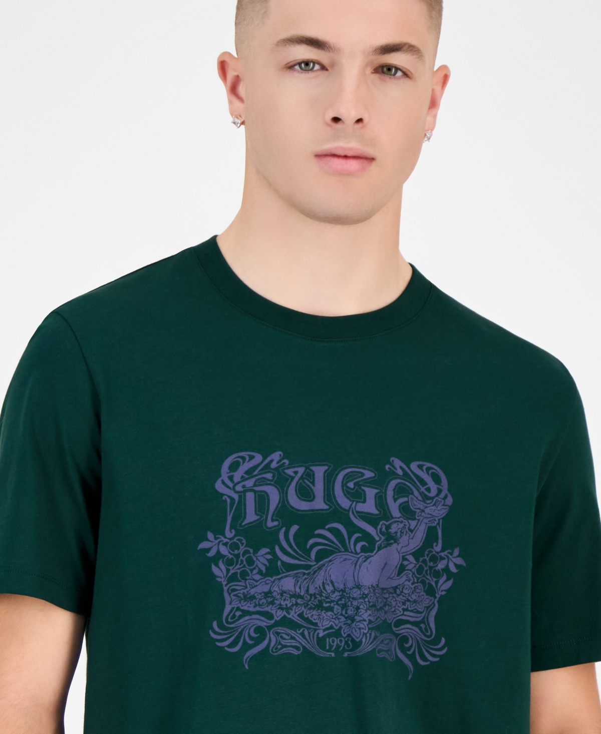 Hugo Boss Men's Diwom Short Sleeve Logo-Graphic Crewneck T-Shirt