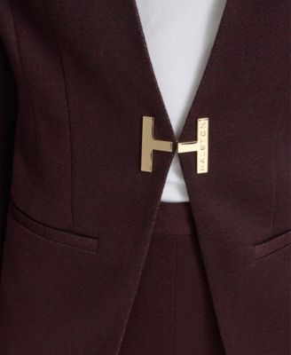 Women's Collarless Ponte Blazer