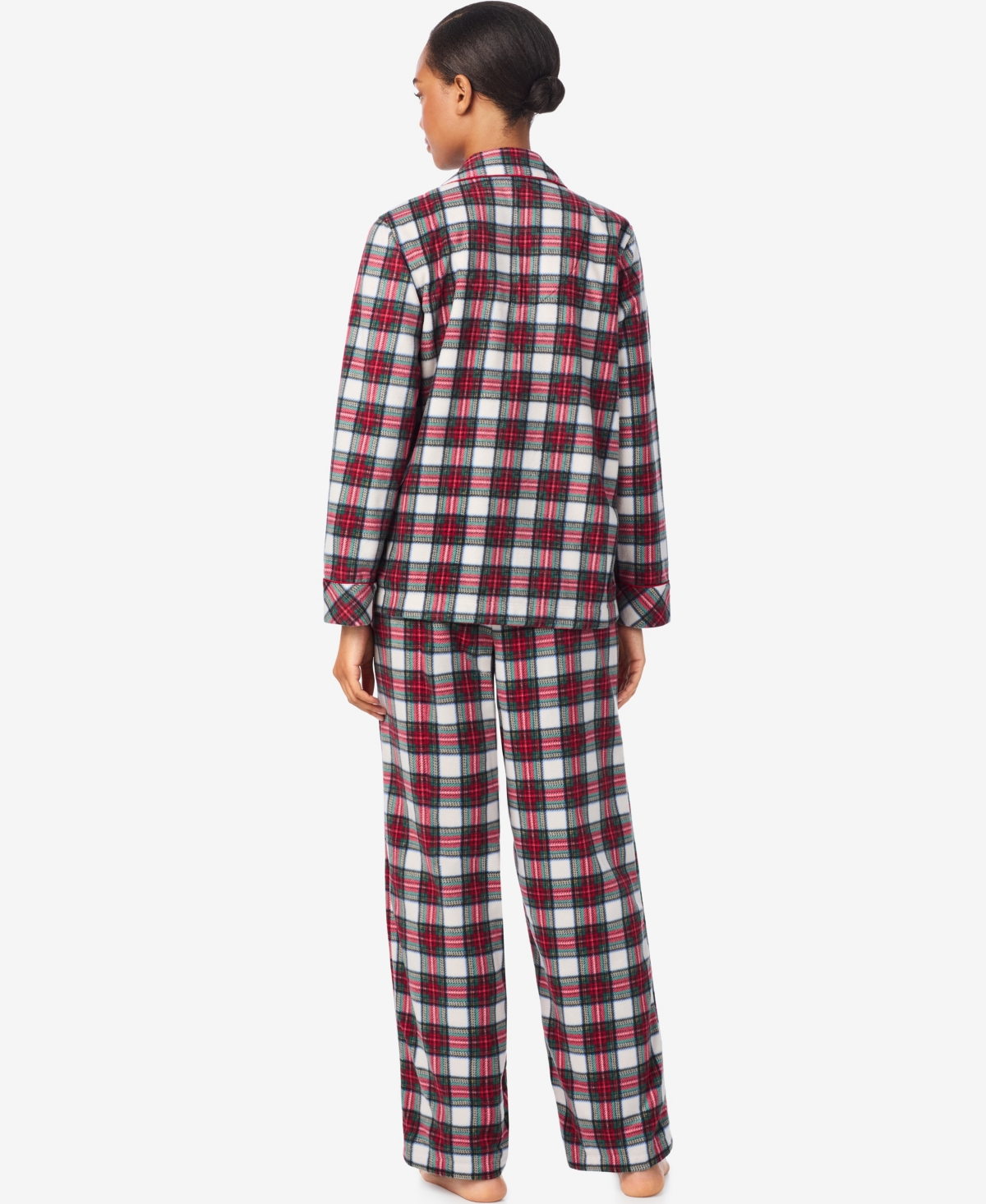 Ralph Lauren Women's Long Sleeves Notch Collar Pajama Set In Multi