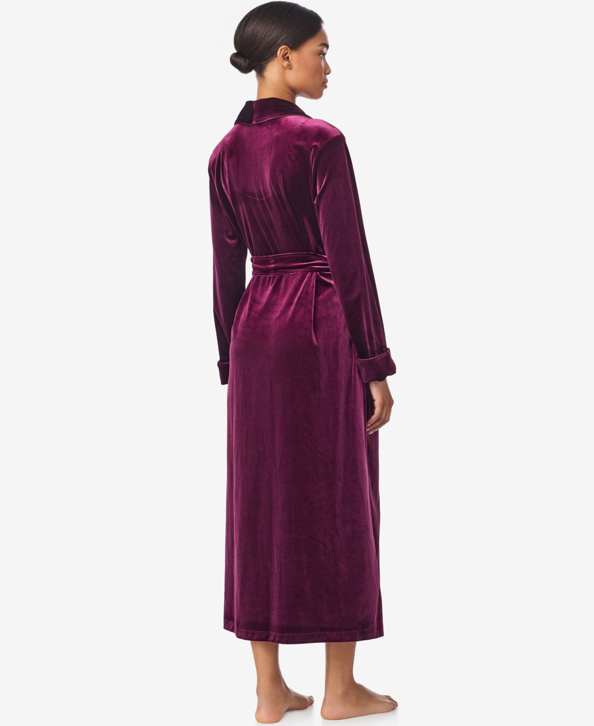 Ralph Lauren Women's Long Sleeves Shawl Collar Robe In Purple