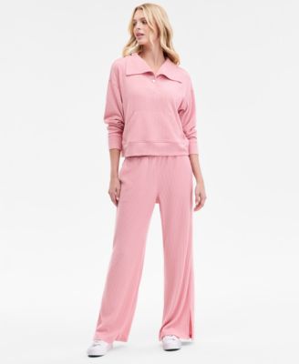 Women's Bib-Collar Ribbed Sweatshirt