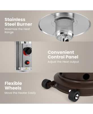 48000 BTU Outdoor Propane Patio Heater with Cover and Wheels