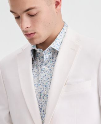 Men's Slim-Fit Linen-Blend Suit Separates Jacket