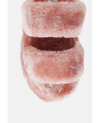 Womens Fur Slip On s Flat