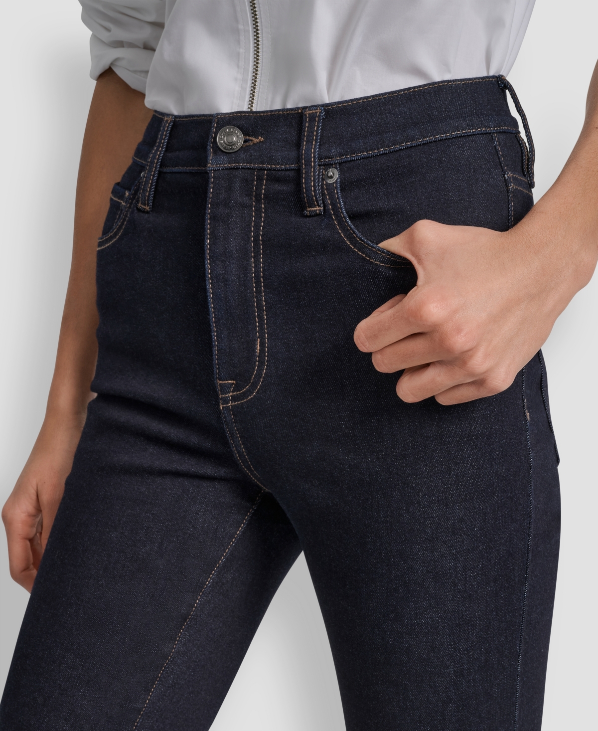 Dkny Jeans Women's High Rise Flare Jeans In Blue