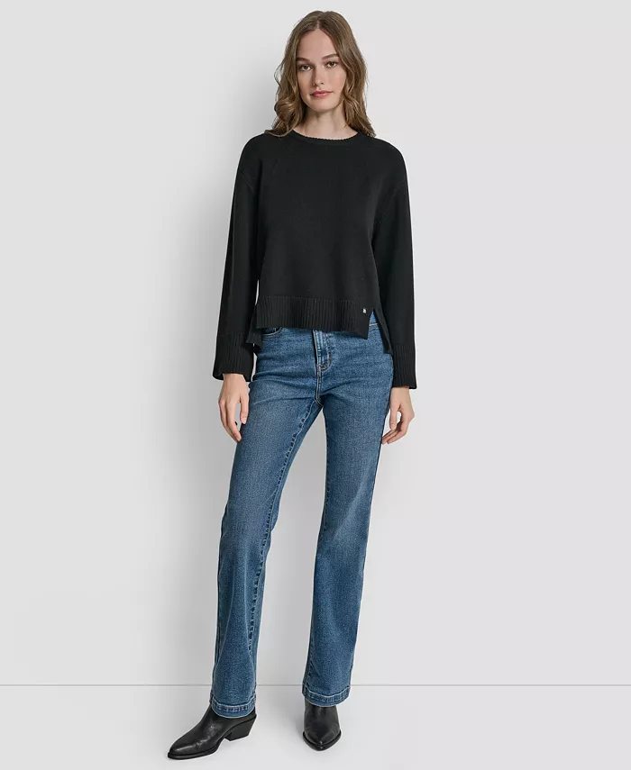 Women's High Low Hem Sweater - thumbnail 9