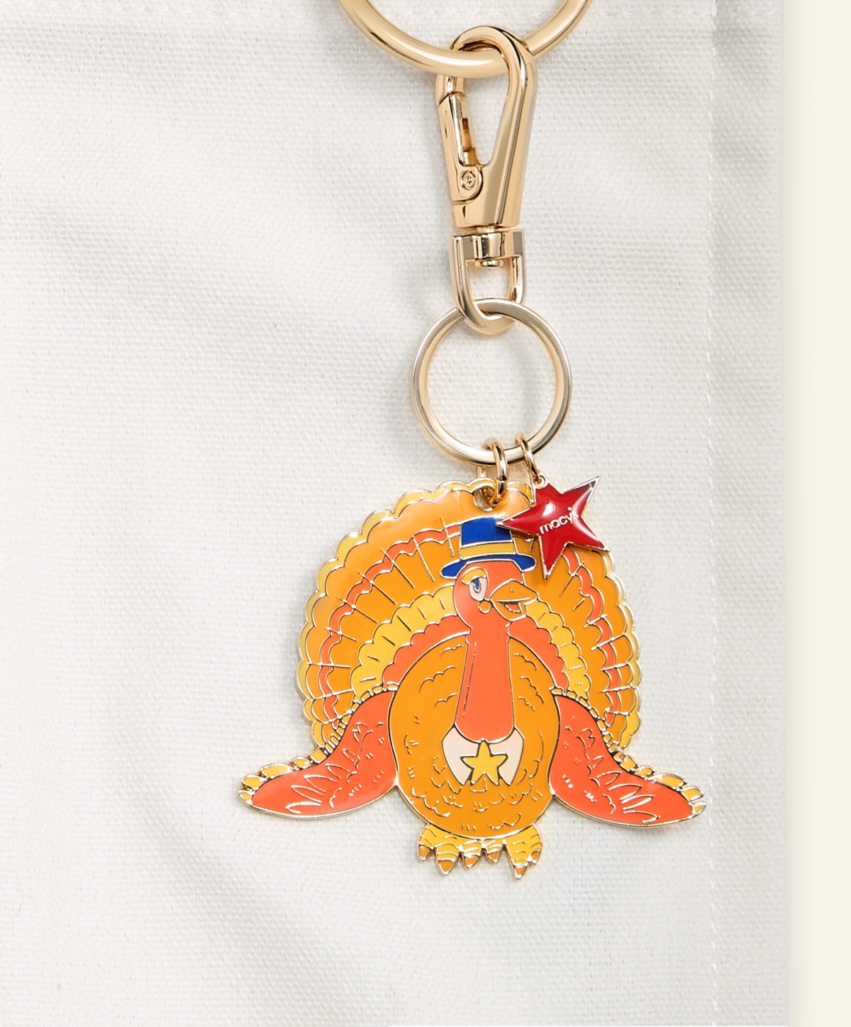 Macy's Thanksgiving Day Parade Enamel Turkey Bag Charm,  Exclusive In Gold