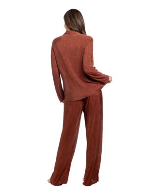 Women's 2-Piece Long Sleeve Top and Pants Pajama Set