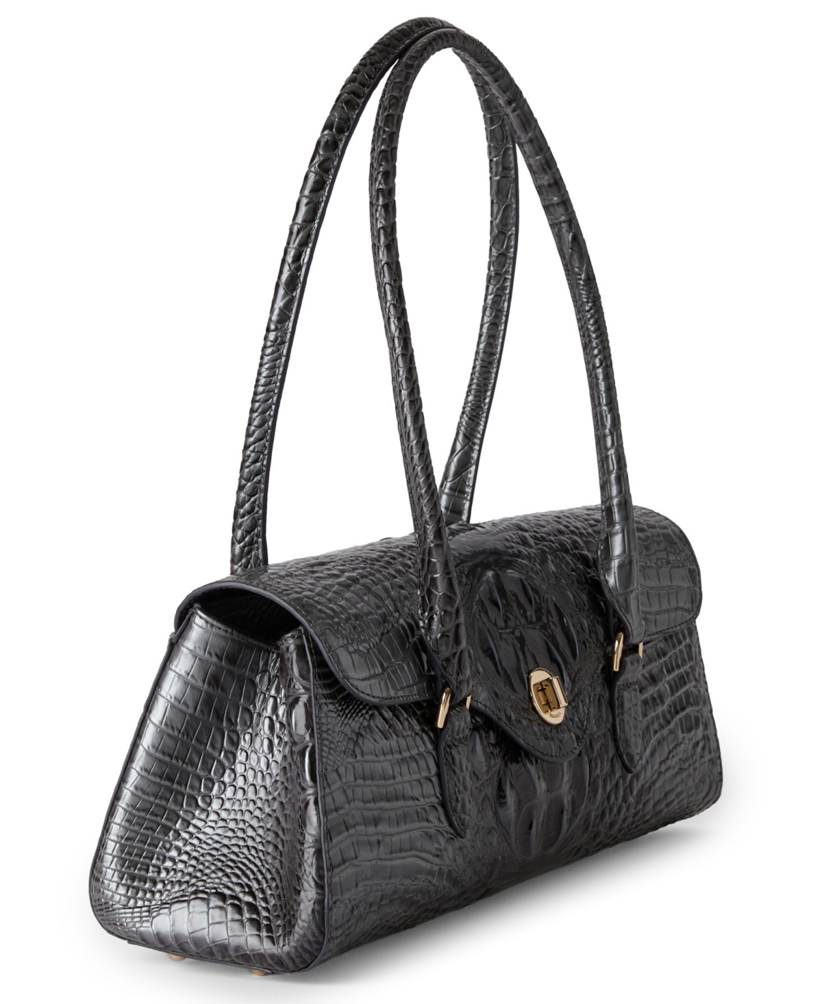 Brahmin Dayan Melbourne Satchel Bag In Black