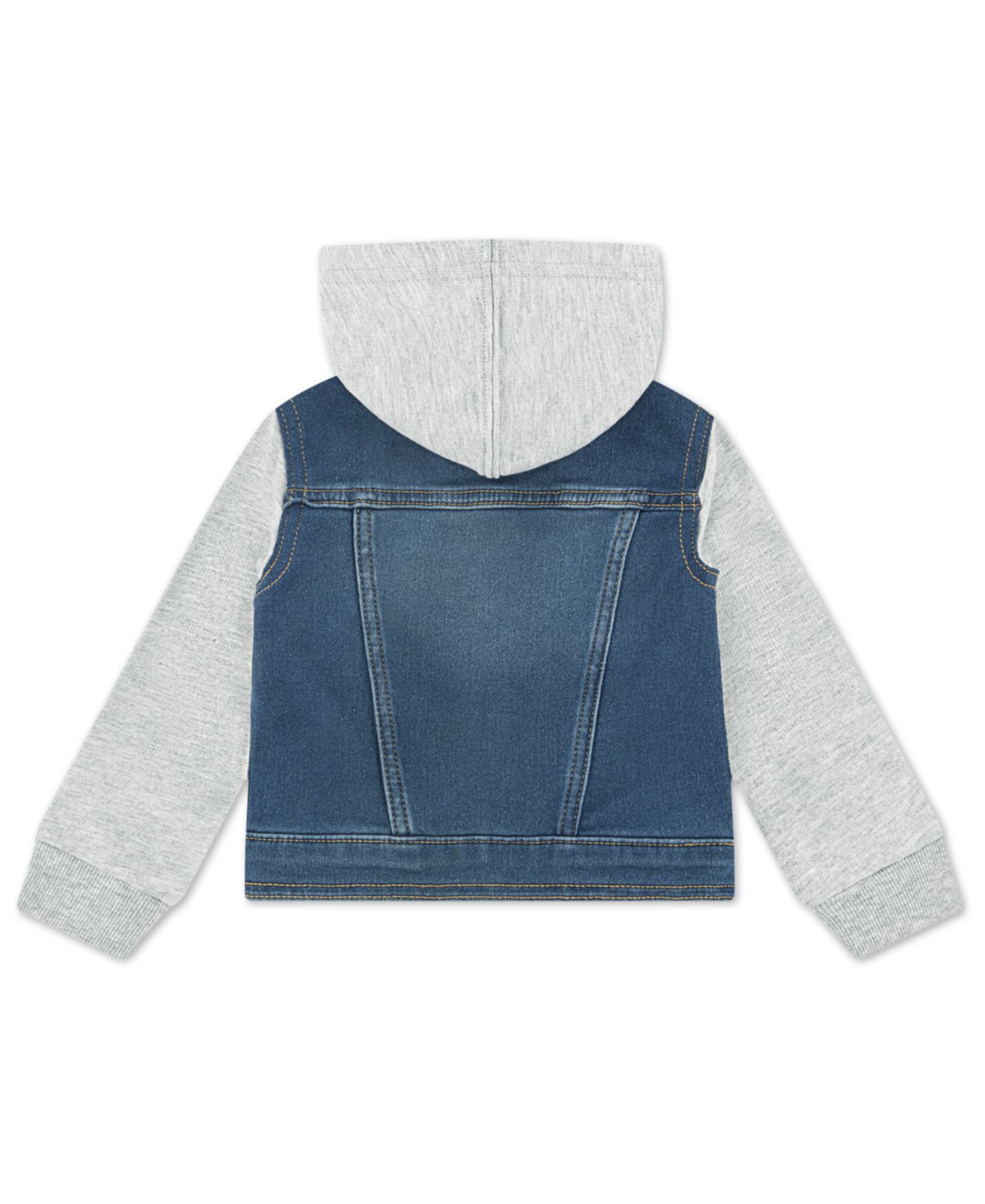 Куртка Levi's Hooded Trucker Jacket для мальчиков-малышей, цвет: Синий / Серый — фото 2