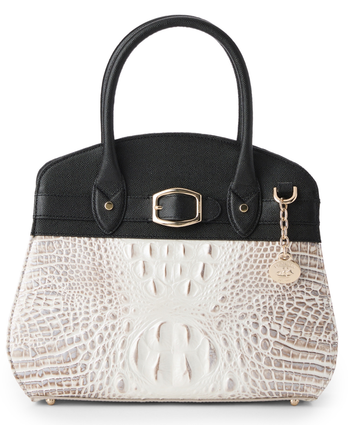 Brahmin Rosetta Minden Leather Satchel In Multi