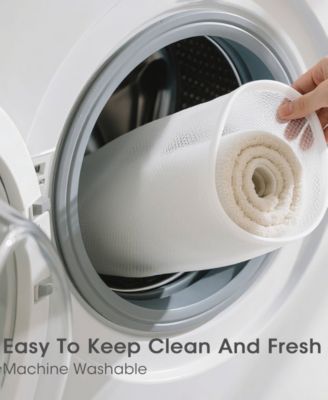 Asher Woven Texture Stripe Bath Rug, 22" x 58"