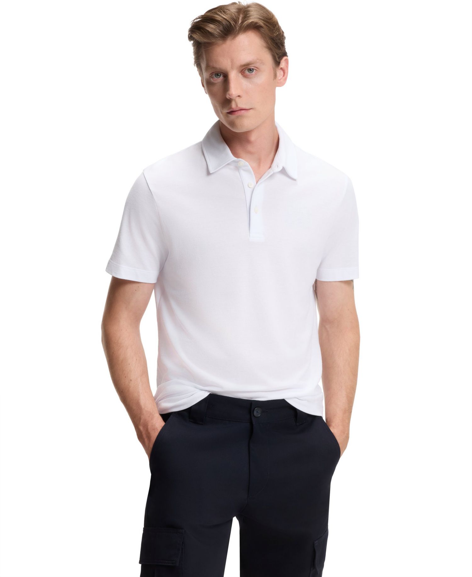 BECKHAM x BOSS Men's Cotton Silk Polo Shirt