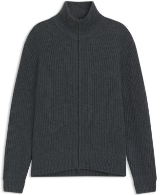 Men's BECKHAM x BOSS Wool Cashmere Zip-Up Cardigan