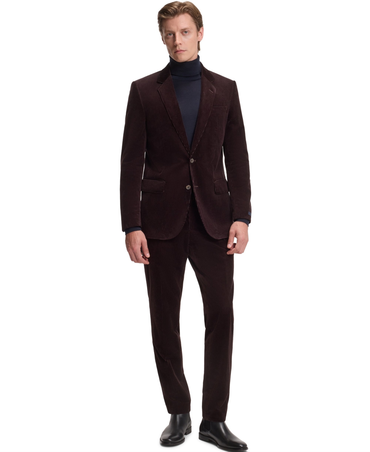 Hugo Boss Boss By  Men's Beckham X Boss Striped Cotton Blazer In Brown
