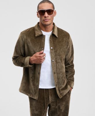 Mode of One - Men's Relaxed Fit Snap Front Soft Overshirt