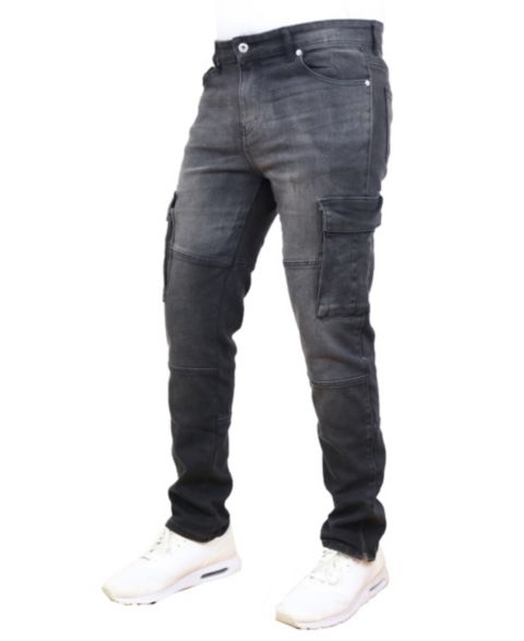Мужские джинсы Blue Ice Stretch Cargo Pocket, цвет: Чёрный