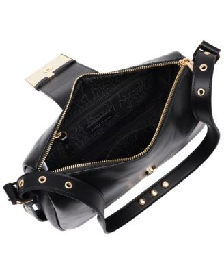 East West Shoulder Bag with Belt Buckle Tab