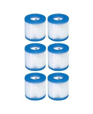 Metal Frame Outdoor Pool Set with Cover & Type H Filter Cartridge (6 pack)