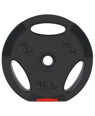 Standard 10 Pound Coded Olympic Weight Plate, Black (Set of 2)
