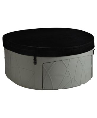 Key Largo Hot Tub Spa with 110 Volt Plug and Play and LED Light, Taupe