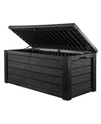 Westwood 150 Gallon Plastic Outdoor Furniture Storage Deck Box, Dark Gray