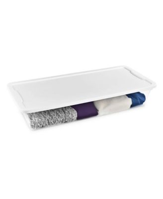 Snaplock 41 Qt Stackable Plastic Storage Container w/Latching Lid (2 Pack