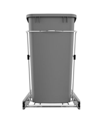 Pullout Trash Can 35 qt. for Kitchen Cabinets, Silver, RV-12KD-17C S