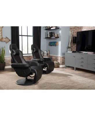 Reclining Gaming Chair with Footrest, Gaming Chair Recliner - Black