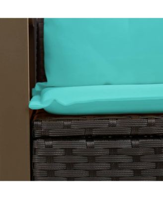 Garden Sofa Black, Blue