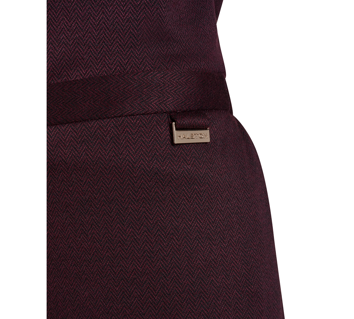 Halston Women's Mid Rise Wide Leg Ponte Trousers In Purple