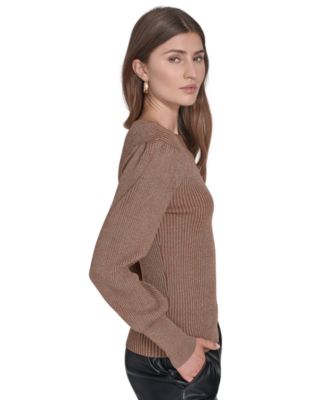 Women's Crewneck Puff Sleeve Sweater