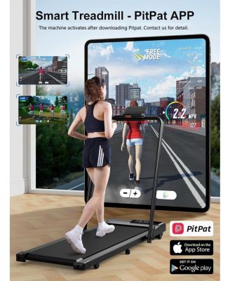 Superun 3-in-1 Walking Pad Treadmill 300lb capacity, 3.0HP quiet motor. Foldable for home/office use with remote & APP control