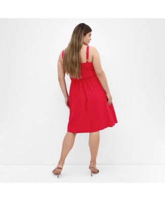 Plus Size Sweetly Tied Midi Dress