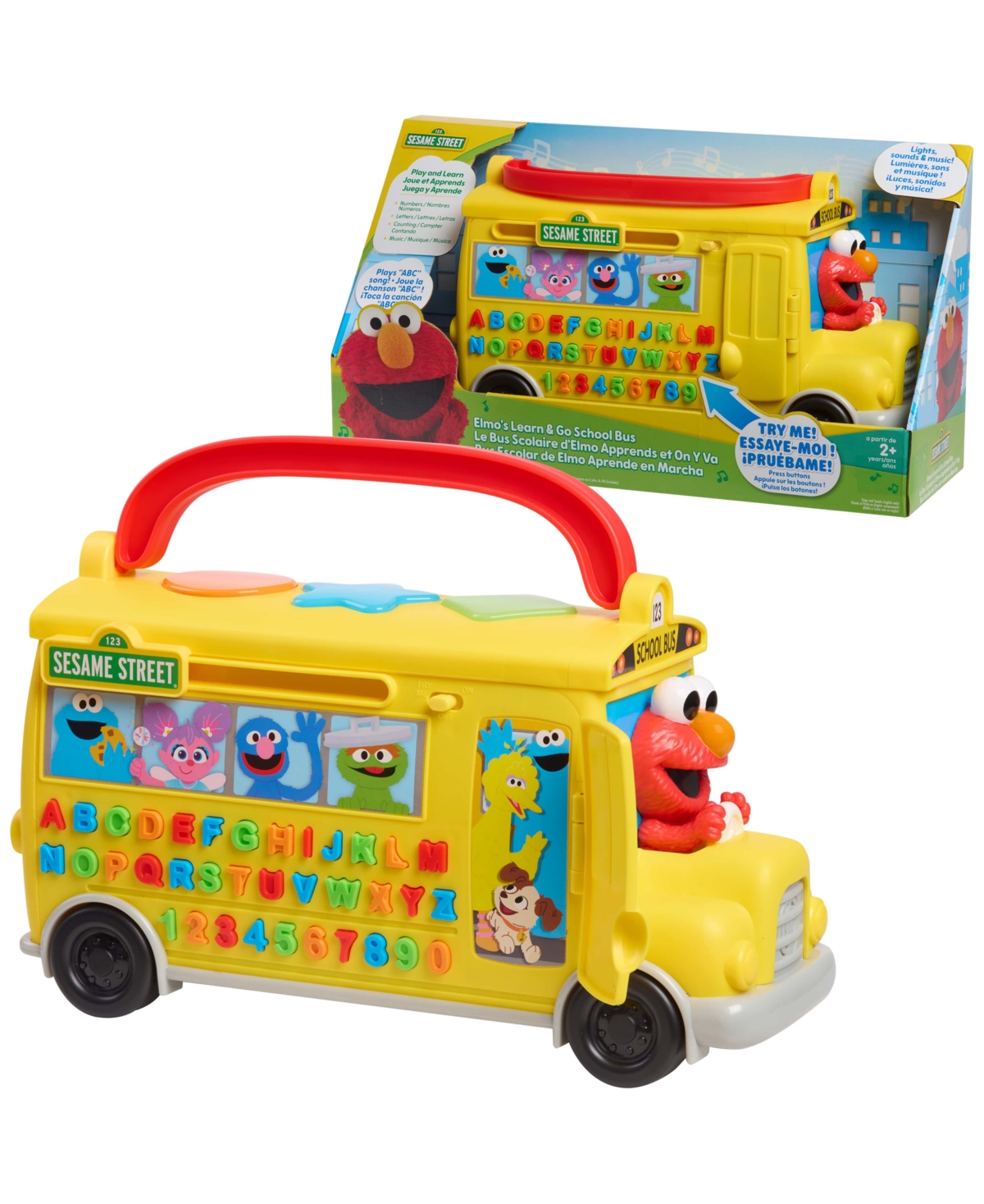 Sesame Street Elmo's Learn And Go School Bus In Transparent
