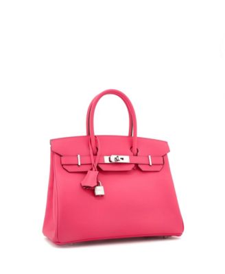 Birkin 30 Handbag Pink Epsom with Palladium Hardware