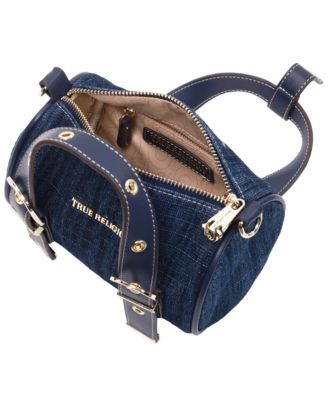 Denim Buckle Strap Mini Satchel