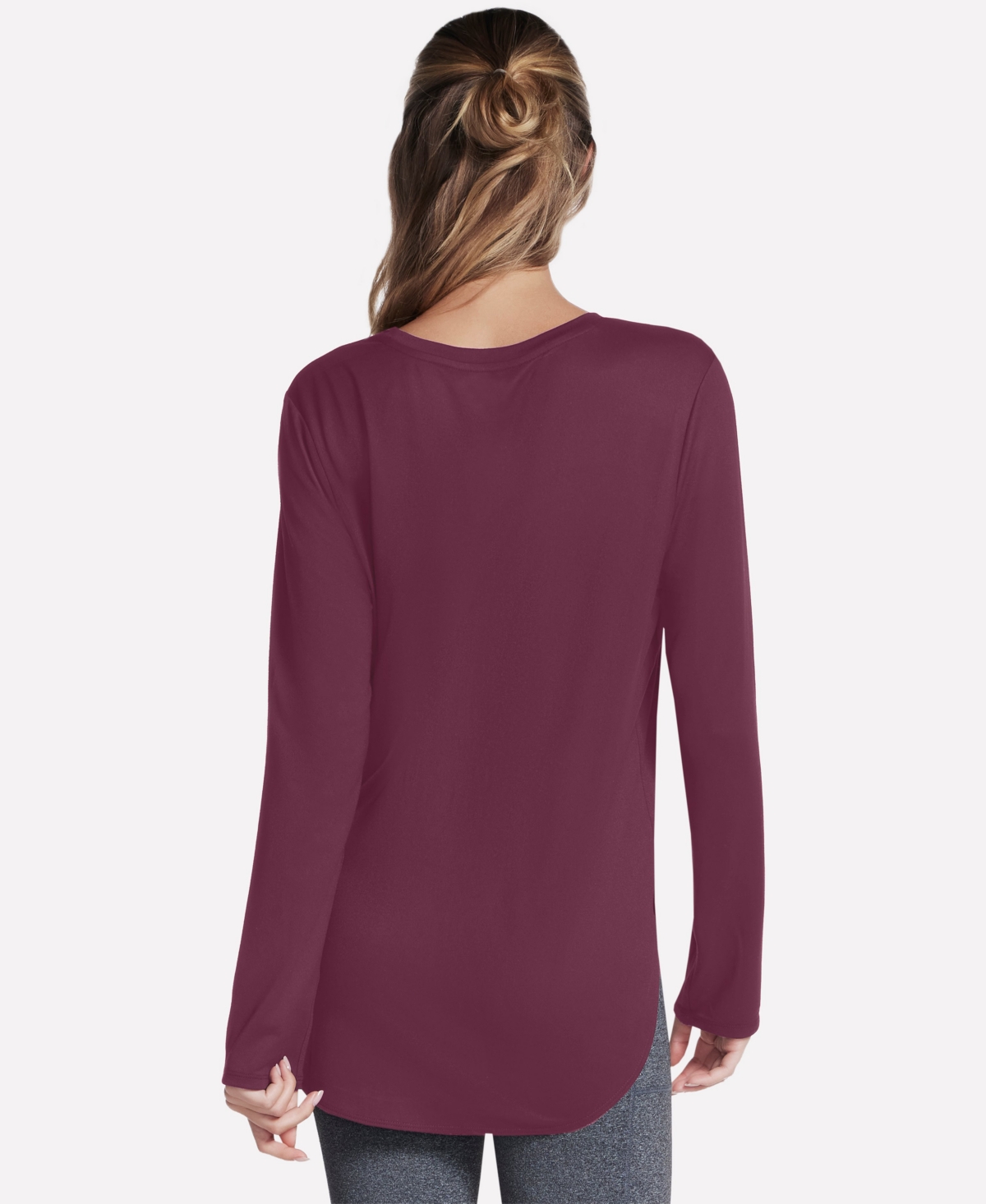 Skechers Women's Godri Swift Long-sleeve Tunic In Burgundy