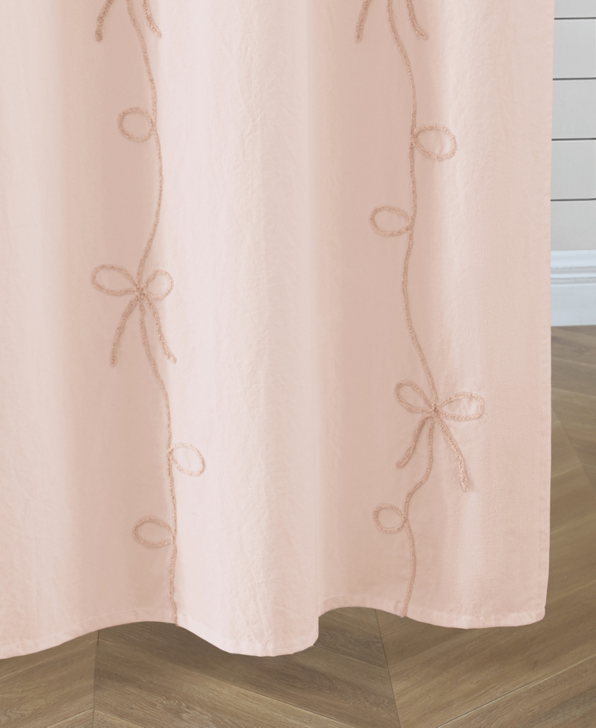 Peri Home Sasha Bows Shower Curtain, 72" X 72" In Pink