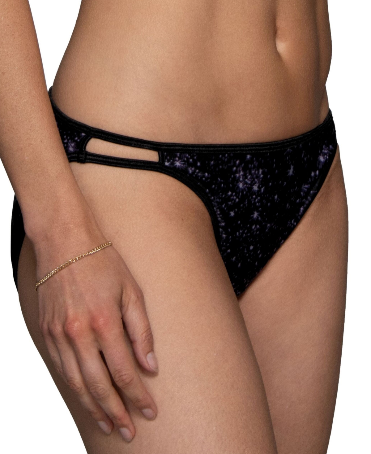 Vanity Fair Lingerie Vanity Fair Illumination String Bikini Underwear 18108 In Black