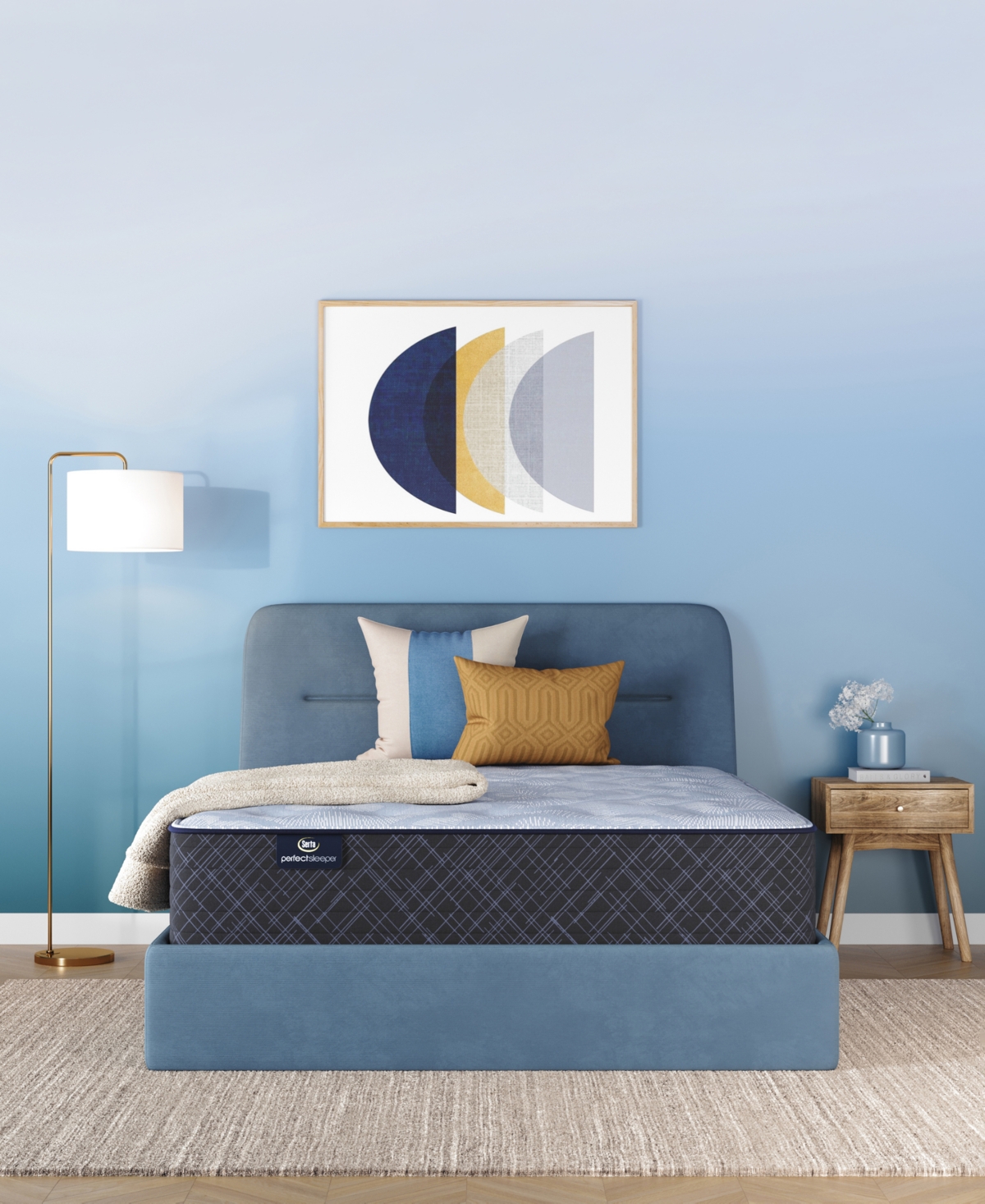 Serta Perfect Sleeper Iceland Poppy 13.5" Medium Tight Top Mattress, California King In Transparent