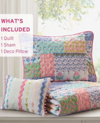 Nellie Patchwork 3-Pc. Quilt Set, Twin/Twin XL