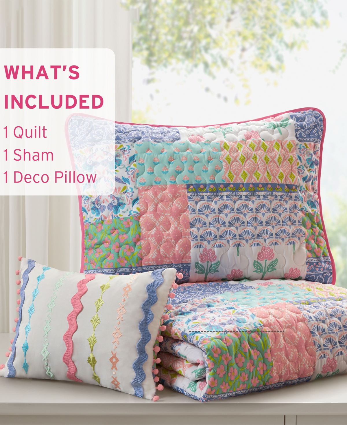 Intelligent Design Nellie Patchwork 3-Pc. Quilt Set, Twin/Twin Xl